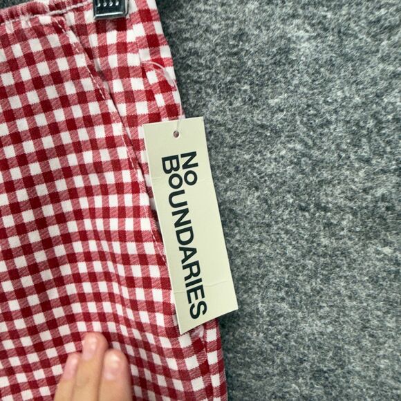 New NoBo Cropped Pants Women S Small Pink Plaid Capri Flat Front High Rise Ryaon - Picture 3 of 10